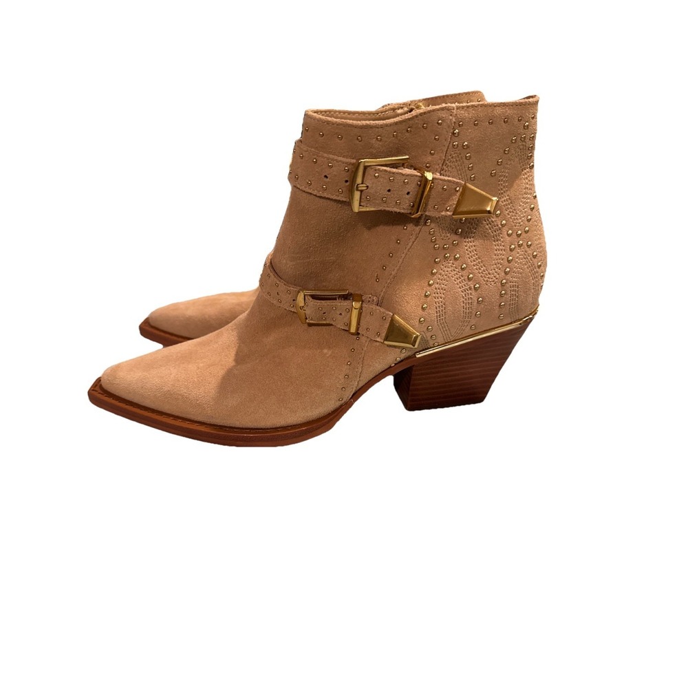 Dolce Vita Women's Suede Camel Ronnie Boots Gold Spring Festival Size 8.5 NWOB
